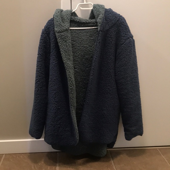 Urban Outfitters Jackets & Blazers - Urban Outfitters Blue/Green Reversible Jacket